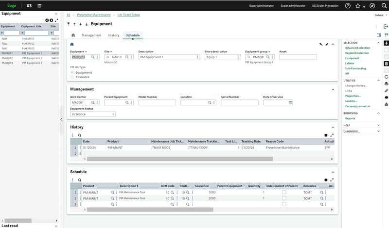 Preventative Maintenance Function - Equipment Scheduling - 4