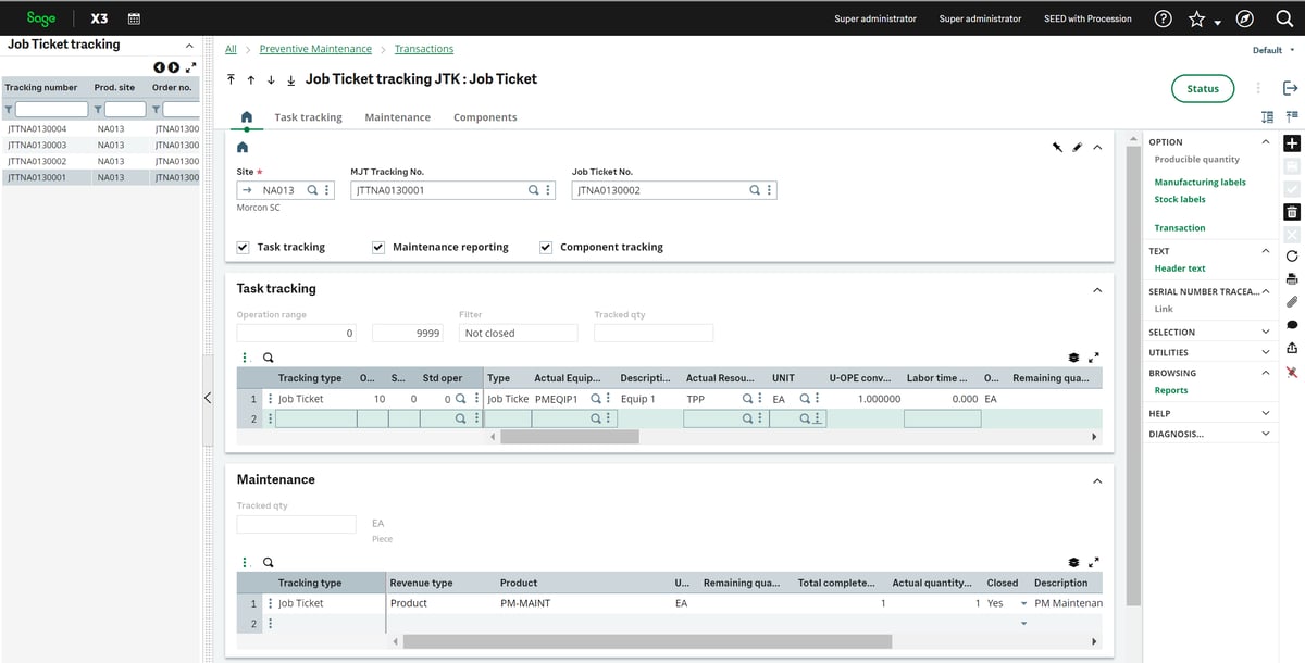 How to use the Preventative Maintenance Solution in Sage X3