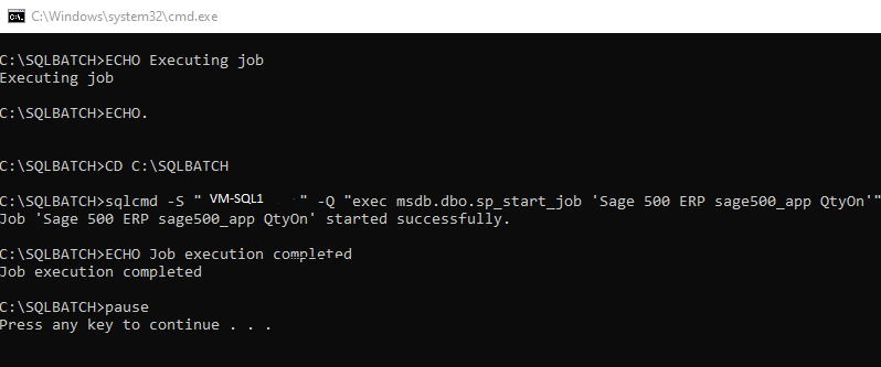 Run a SQL Agent Job from a Windows BAT File