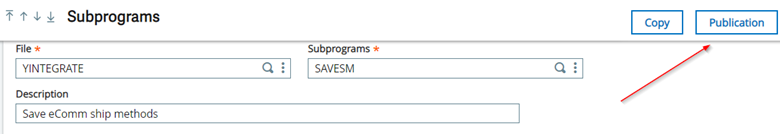 Sage ERP SubPrograms