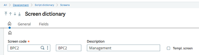Sage X3 Screen Directory