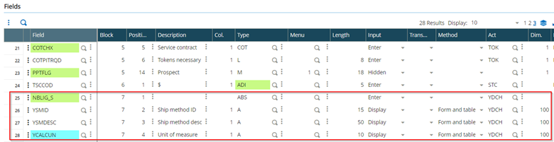 Sage X3 Fields Block