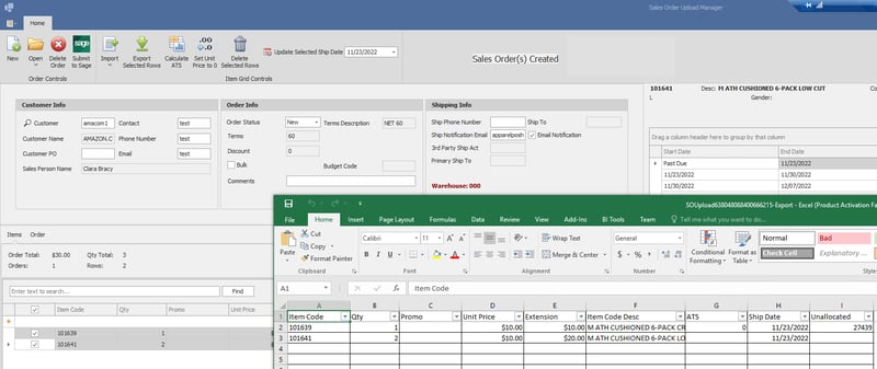 Sales Order Entry Solution for Sage 100 - Export Selected Rows