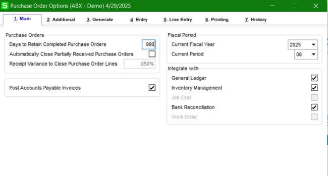 Purchases Clearing Report - Post Accounts Payable Invoices checkbox