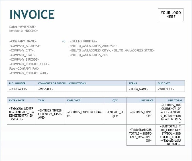 Sage Intacct Sales Invoice - Sample 1