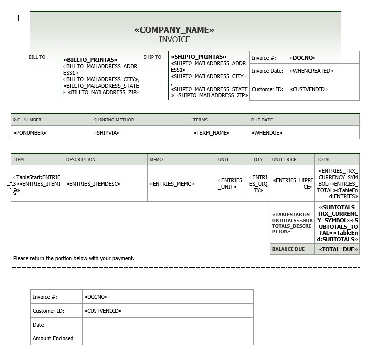 Sage Intacct Sales Invoice - Sample 9