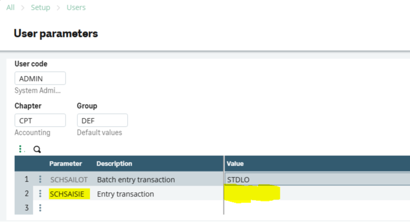 How to Setup a Default Journal Entry Transaction in Sage X3