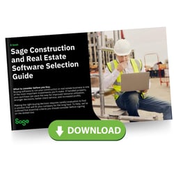 Sage Construction and Real Estate Software Selection Guide Mockup