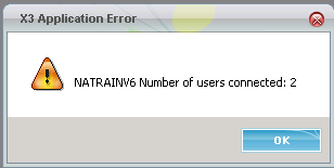 Sage ERP X3 application error message
