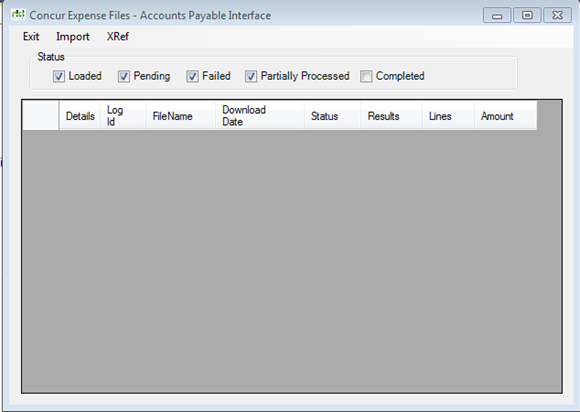 Concur Expense Files - Accounts Payable Interface