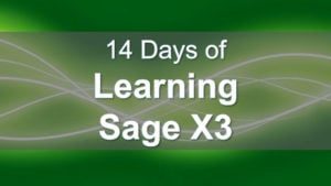 14 Days of Learning Sage X3