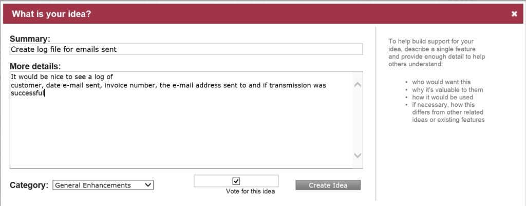 Sage Ideas Submission Review