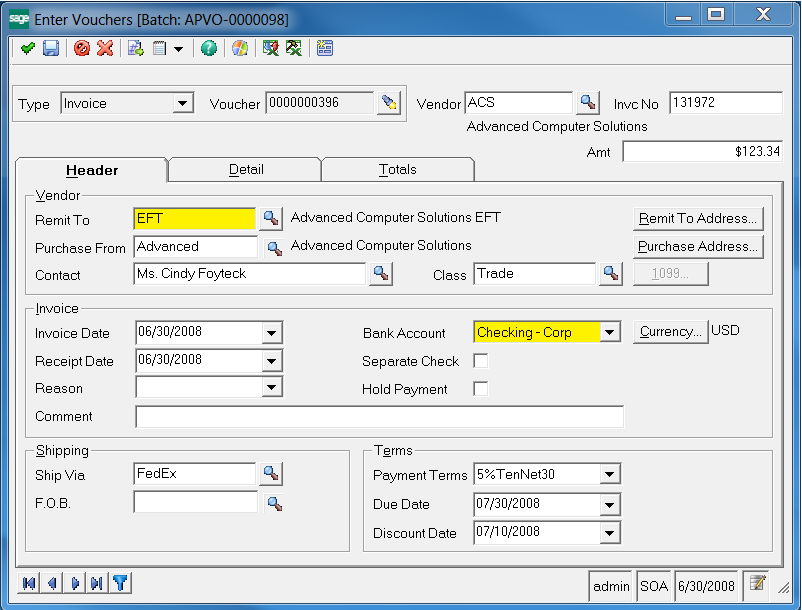 How to Set up ACH Processing in Sage 500 Accounts Payable