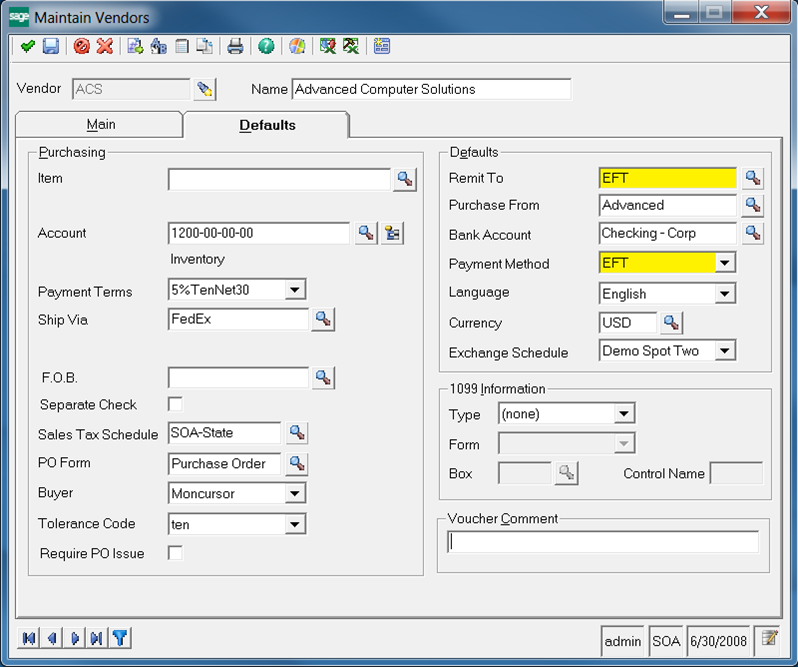 How to Set up ACH Processing in Sage 500 Accounts Payable