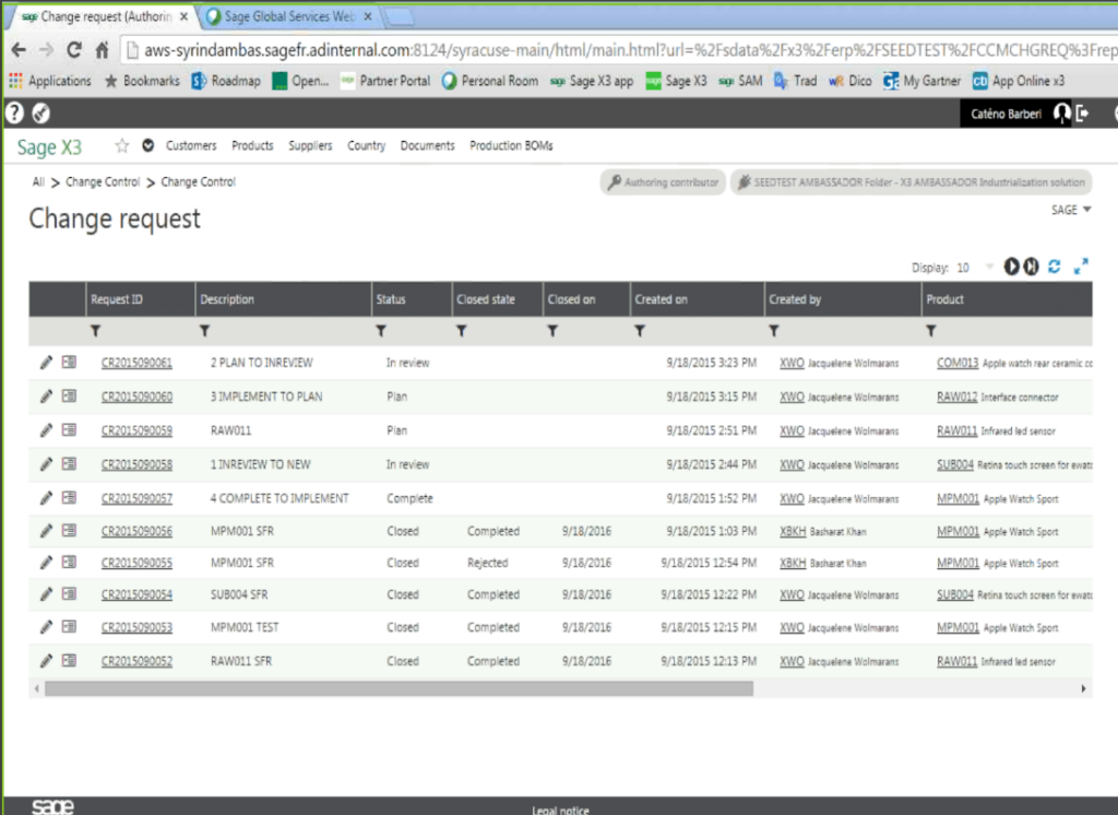 Insights on Sage X3 Change Control Management