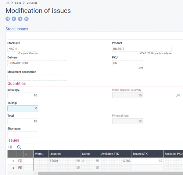 Sage EM Change to ship