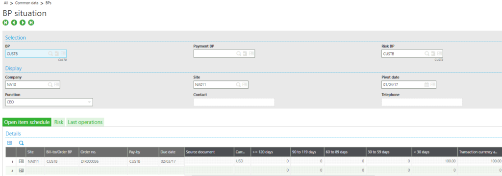 X3 Customer BP Situation