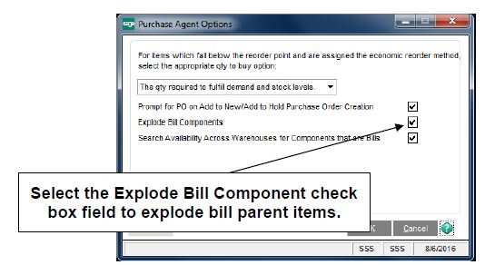 Purchase Agent Explode BOM