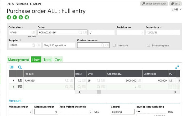 X3 PO ALL Full Entry