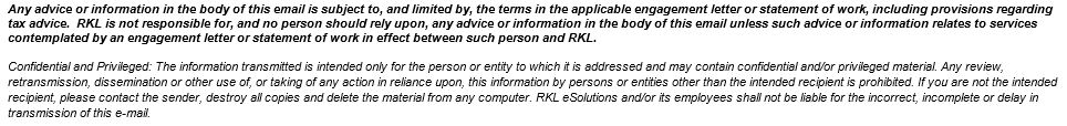 RKLe Legal Disclosure