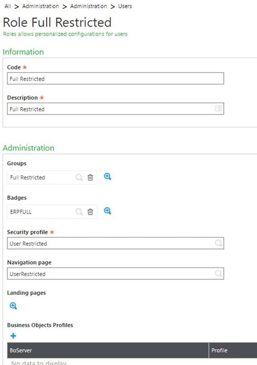 Role Full Restricted X3