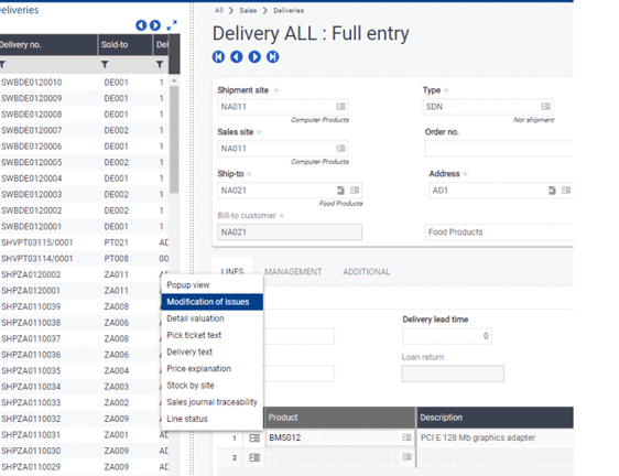 Sage EM Modification of Issues