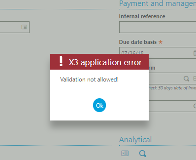 X3 application error