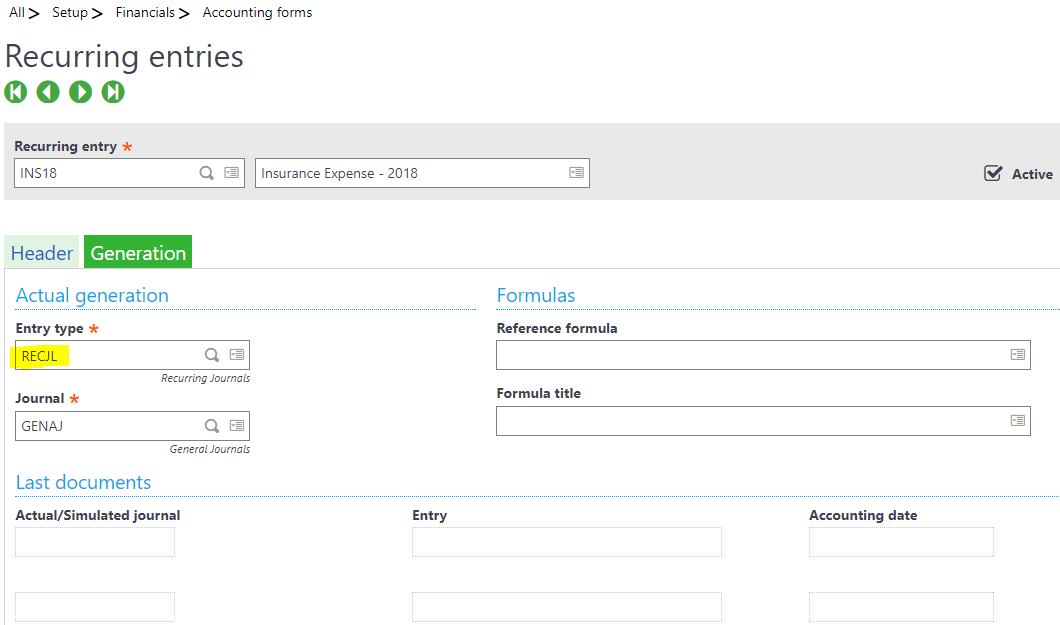 How to Setup a Recurring Journal Entry in Sage X3