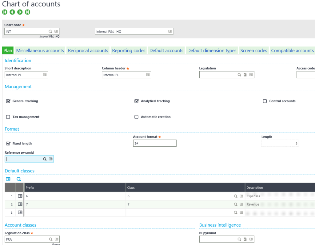 Sage 300 Chart Of Accounts