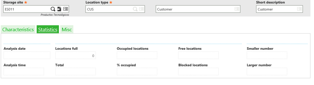 Sage X3 Statistics Tab