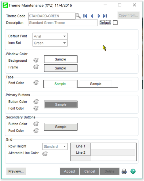 Sage100c Theme Maintenance