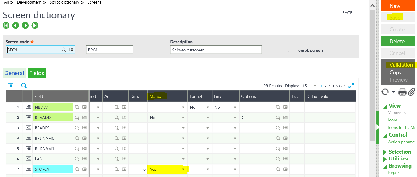 How to Configure a Field to be Mandatory in Sage X3