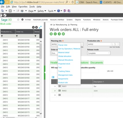 Sage X3 WO Exclude Line Missing