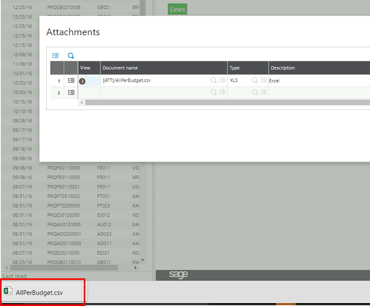 X3 attachments window