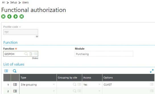 functional authorization X3