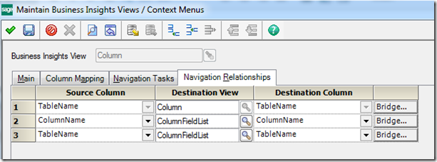 Sage 500 ERP Maintain Context Menus - Navigation Relationships