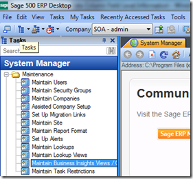 Sage 500 ERP Maintain BI
