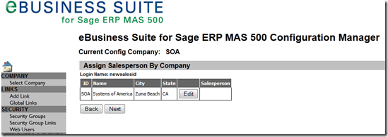 ebusiness suite for Sage