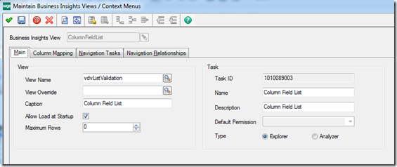 Sage 500 ERP Maintain Context Menus