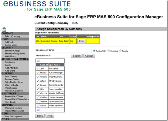 eBusiness suite for Sage 500 ERP