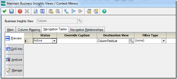 Sage 500 ERP Maintain Context Menus - Navigation Tasks