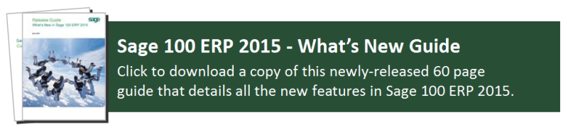 Sage 100 ERP 2015 What's New Guide