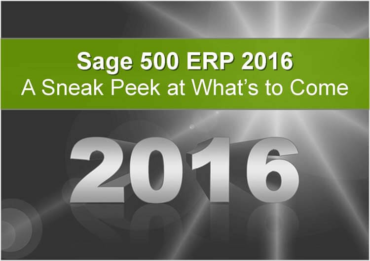 Sage 500 2016