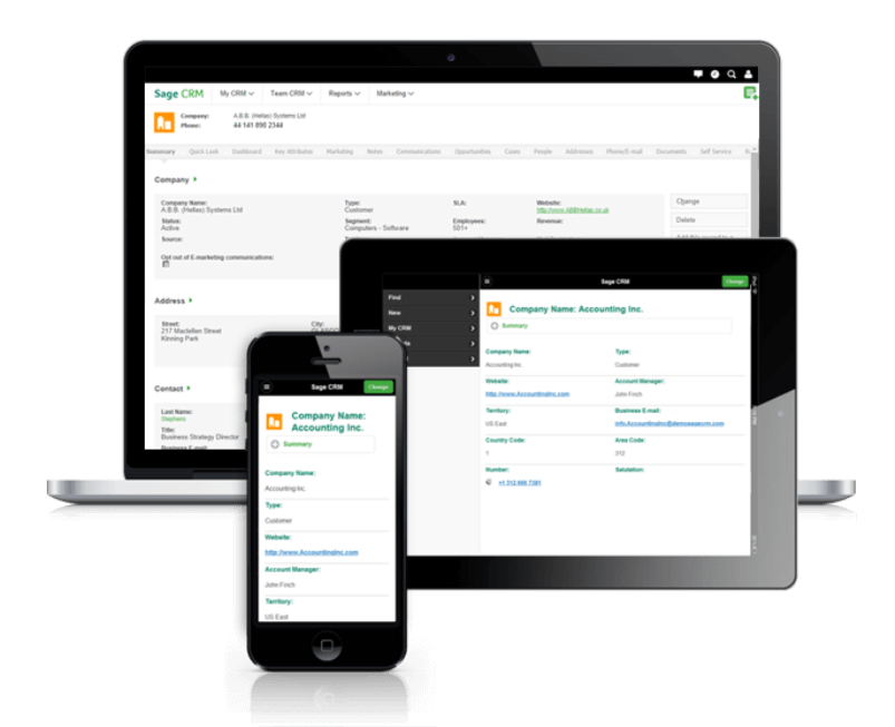 Sage CRM on Mobile Devices