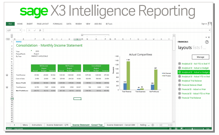 Sage X3 Intelligence Reporting Image