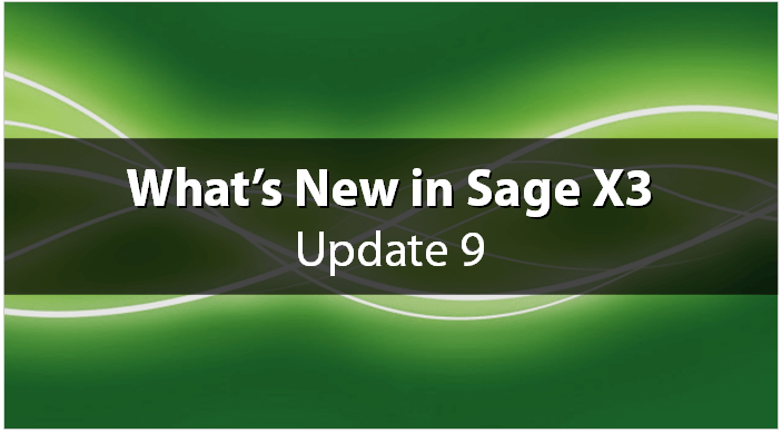 Sage X3 Update 9 Image