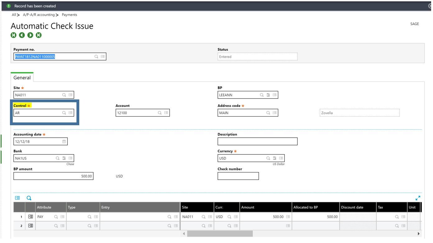 How to Create and Print a Refund Check for a Customer in Sage X3