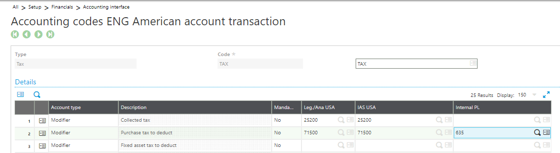 Set up Accounting code