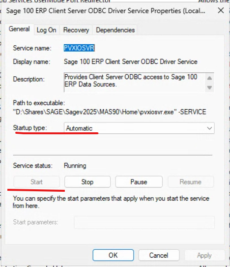 How to Set Up Client Service ODBC Driver and Service for Sage 100 Advanced