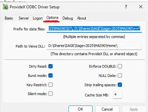 How to Set Up Client Service ODBC Driver and Service for Sage 100 Advanced